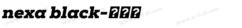 nexa black字体转换